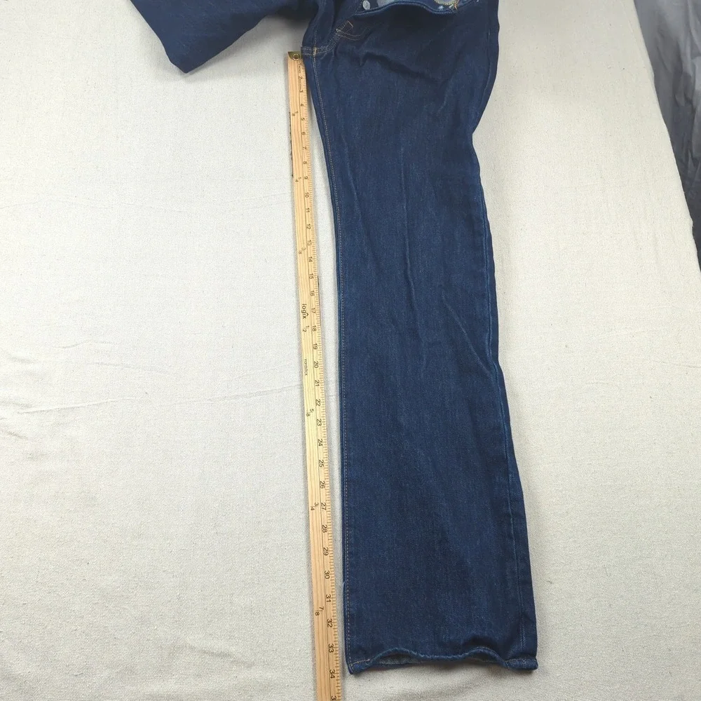 Levis 501 Jeans Mens 36x34 Blue Button Fly Classic‎ American Western Dark Wash